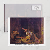 De gevangene van Chillon door Eugene Delacroix Briefkaart (Voorkant / Achterkant)