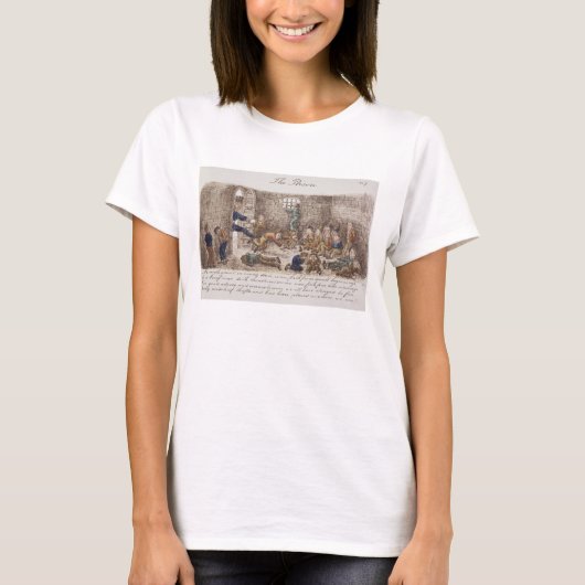 De gevangenis, 1858 (gekleurde graving) t-shirt (Voorkant)