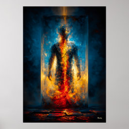 De Gevangenis van Licht – Monumentale Expressionis Poster
