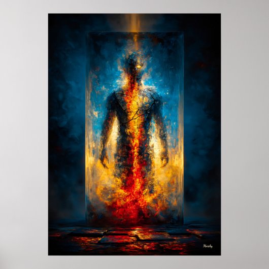 De Gevangenis van Licht – Monumentale Expressionis Poster (Voorkant)