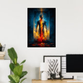 De Gevangenis van Licht – Monumentale Expressionis Poster (Thuiskantoor)