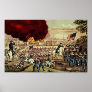De gevangenschap Atlanta door het leger van de Uni Poster
