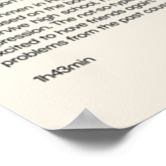 De gevaren van een Wallbloem Stephen Chbosky Poster (Hoek)