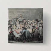 De gevarenruimte vierkante button 5,1 cm (Voorkant)