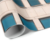 De gevel van het moderne gebouw met rechthoekige cadeaupapier (Rol Hoek)