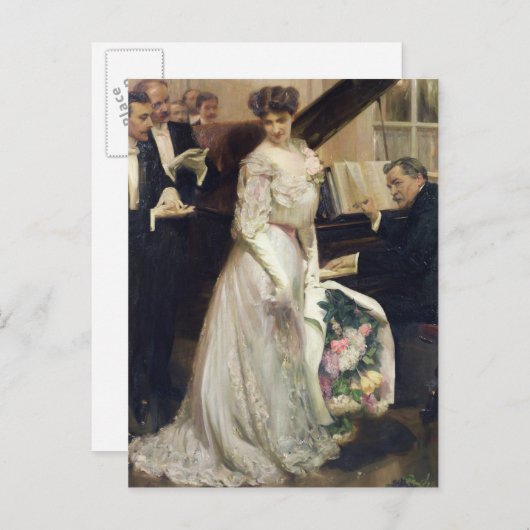 De gevierde, 1906 briefkaart (Voorkant / Achterkant)