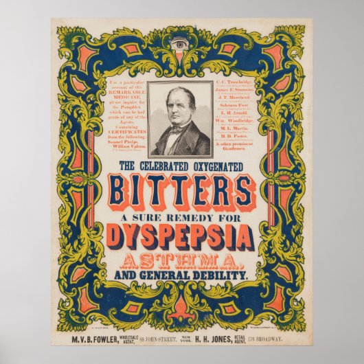 De gevierde zuurstofhoudende bitters poster (Voorkant)