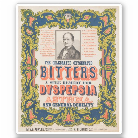 De gevierde zuurstofhoudende bitters sticker (Voorkant)