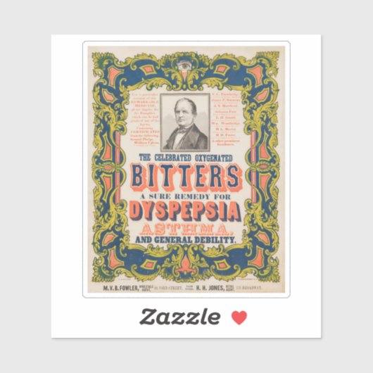 De gevierde zuurstofhoudende bitters sticker (Vel)