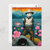 De Geviste kat Briefkaart (Voorkant / Achterkant)