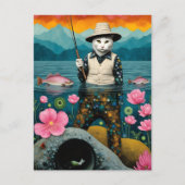 De Geviste kat Briefkaart (Voorkant)