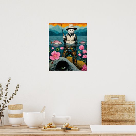 De Geviste kat Poster (Keuken)