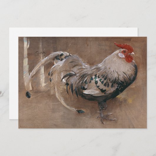 De gevlekte haan | Joseph Crawhall (Voorkant / Achterkant)