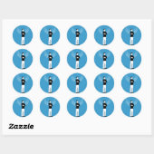 De gevleugelde kredietnemer ronde sticker (Vel)