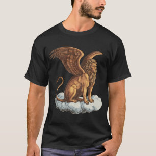 De gevleugelde leeuw is een mythisch wezen. t-shirt