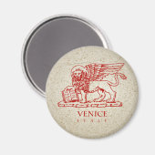De gevleugelde lion van Saint Mark Magneet (Voorkant / Achterkant)