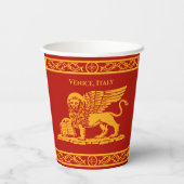 De gevleugelde lion van Saint Mark Papieren Bekers (Achterkant)