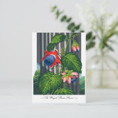 De gevleugelde passiebloem Botanische Kunst Briefkaart (Staand voorkant)