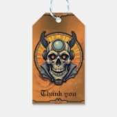 De gevleugelde schedel.  cadeaulabel (Voorkant)