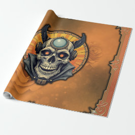 De gevleugelde schedel. cadeaupapier