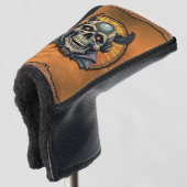 De gevleugelde schedel.  golfheadcover (3/4 voorkant)
