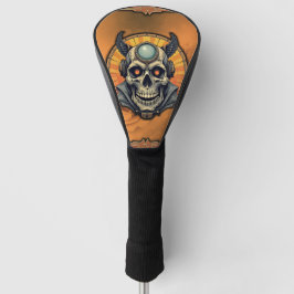 De gevleugelde schedel. golfheadcover