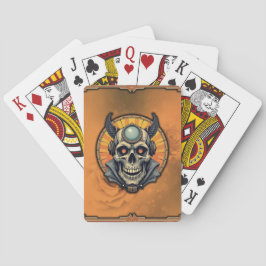 De gevleugelde schedel. pokerkaarten