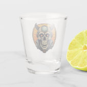 De gevleugelde schedel. shot glas (Achterkant)