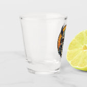 De gevleugelde schedel. shot glas (Links)