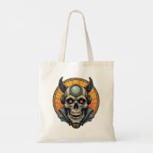 De gevleugelde schedel. tote bag (Achterkant)