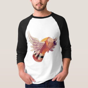 De gevleugelde Stubbie Tee Shirt