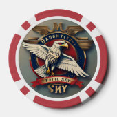 De gevleugelde vrouwen poker chips (Achterkant)