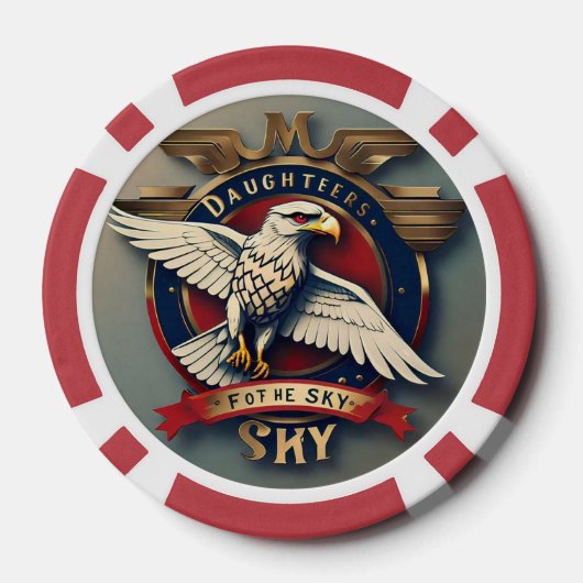 De gevleugelde vrouwen poker chips (Achterkant)