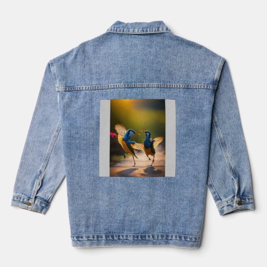 De gevleugelde wals denim jacket (Achterkant)