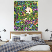 De gevlochten Florist. Illustratie op een Canvas Afdruk (Insitu (Slaapkamer))