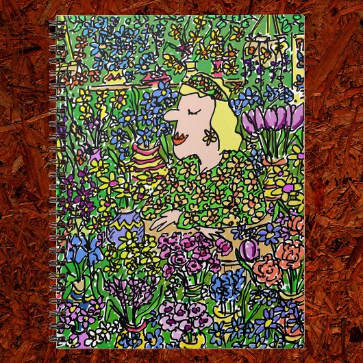 De gevlochten Florist. Illustratie op een Notitieboek