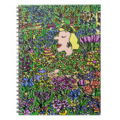 De gevlochten Florist. Illustratie op een Notitieboek (Voorkant)