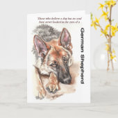 De "gevoelvolle " Hond van de Duitse herder Kaart (Gele Bloem)