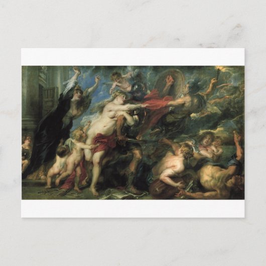 De gevolgen van de oorlog door Peter Paul Rubens Briefkaart (Voorkant)