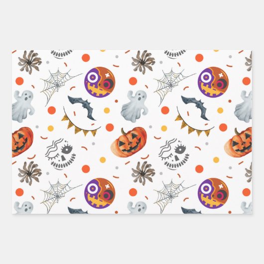 DE GEVONDEN NACHT-HALLOEEN INPAKPAPIER VEL (Voorkant)