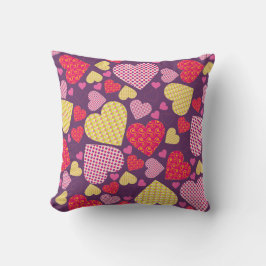 De gevormde Collage van Harten Kussen