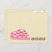 De Gevormde Doos van Valentijn Hart van het Snoep Feestdagenkaart (Voorkant / Achterkant)