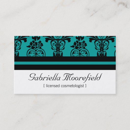 De gewaagde Blauwgroen Visitekaartjes (Voorkant)