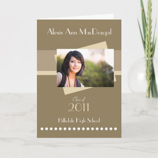 De gewaagde Streep Gevouwen Uitnodiging van (Voorkant)