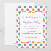 De gewaagde Verjaardag van Stippen Kaart (Voorkant / Achterkant)