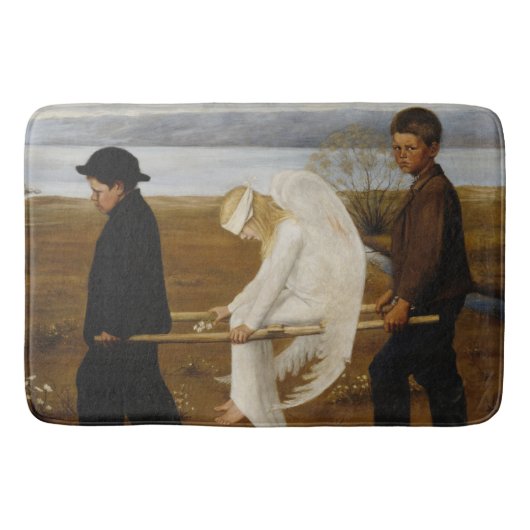 De Gewakte Engel (door Hugo Simberg) Badmat (Voorkant)