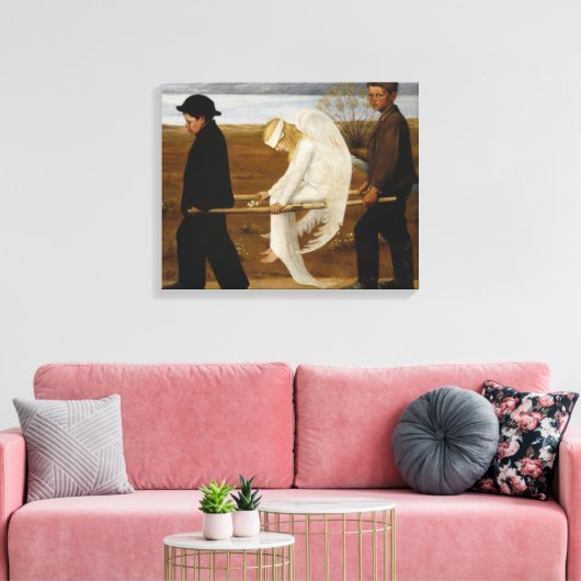 De Gewakte Engel (door Hugo Simberg) Canvas Afdruk (Insitu (Woonkamer))
