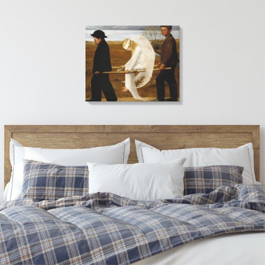 De Gewakte Engel (door Hugo Simberg) Canvas Afdruk (Insitu (Slaapkamer))