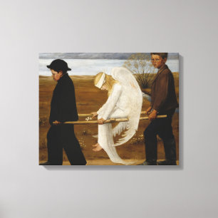 De Gewakte Engel (door Hugo Simberg) Canvas Afdruk