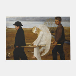 De Gewakte Engel (door Hugo Simberg) Deurmat